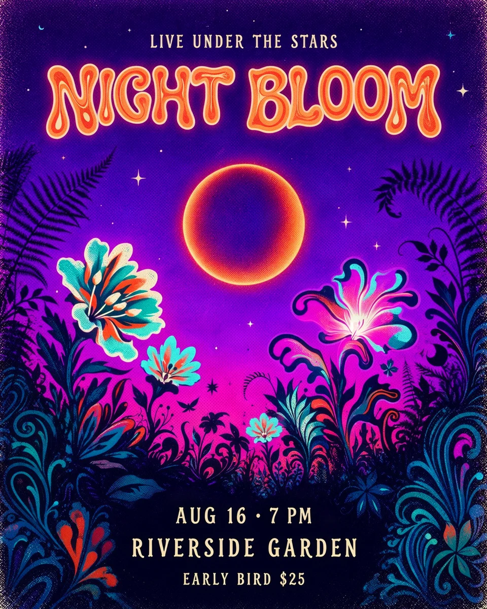 Music poster from automatic expansion